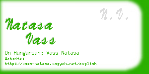 natasa vass business card